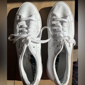 Adidas Sleek Leather Sneaker, White, Size 7